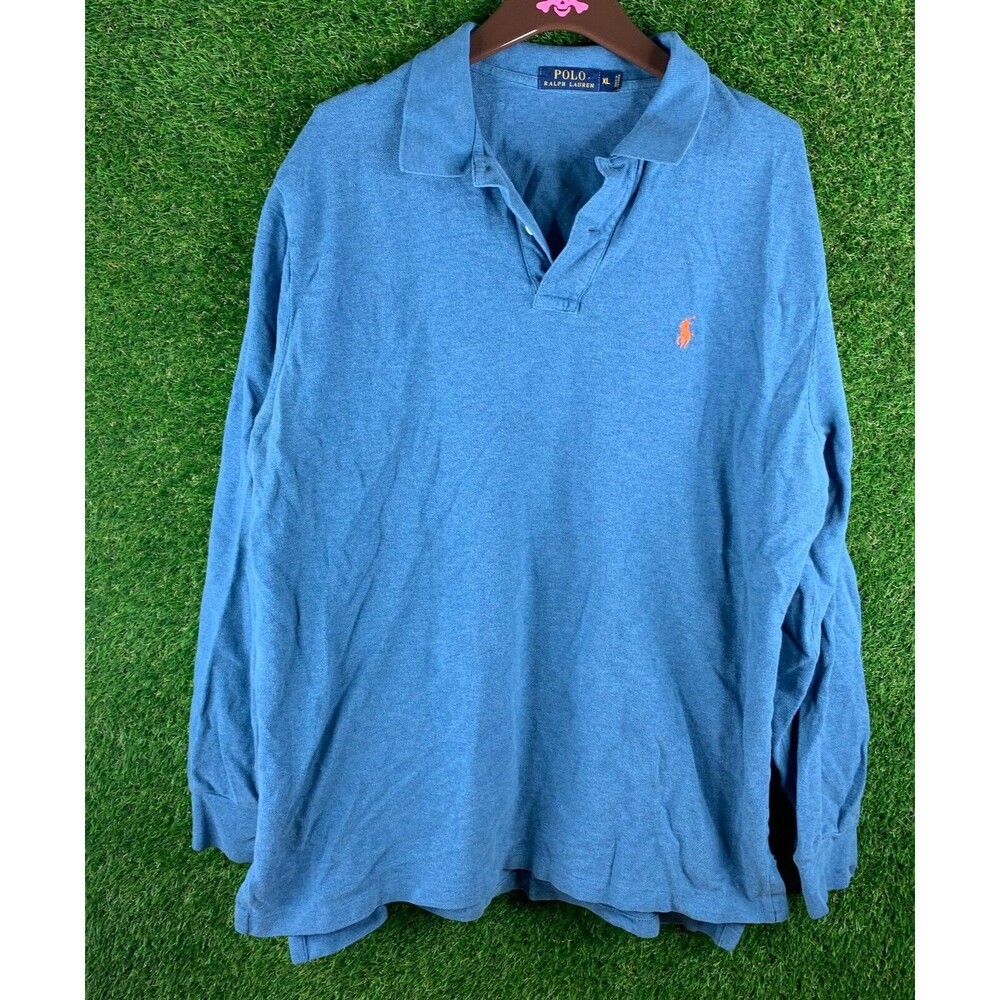 Polo Ralph Lauren Polo Shirt Men's XL Long Sleeve Pony Blue